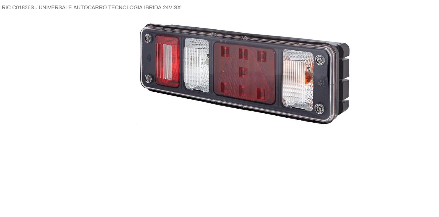 Articolo WFZC0 - FANALE P/SX UNIVERSALE AUTOCARRO TECNOLOGIA IBRIDA 24V
