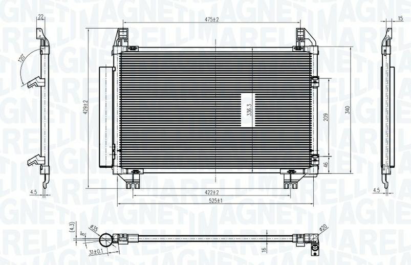 Articolo 3WBFG - CONDENSATORE TOYOTA YARIS (P9)