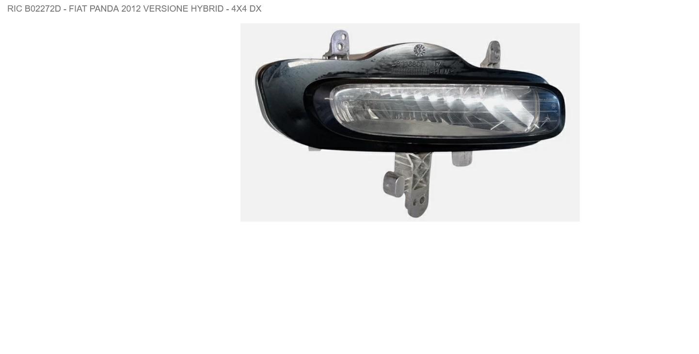Articolo 40FB6 - DRL DX FIAT PANDA TREKKING-CLIMBING 4X4 01/12>