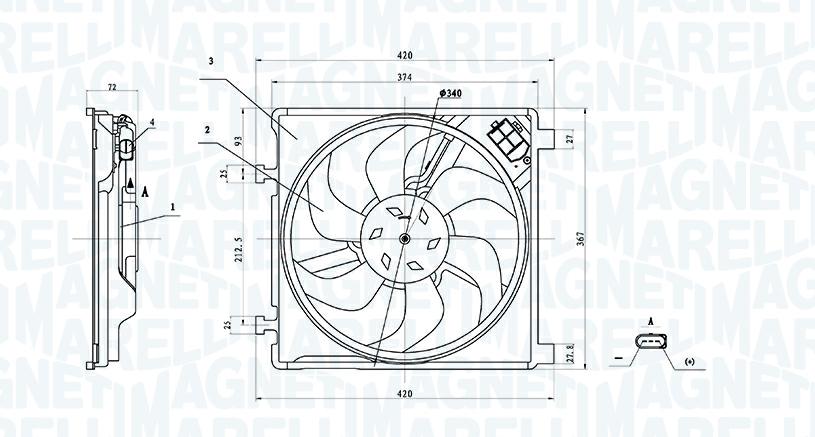 Articolo 5DV60 - VENTOLA RAFFREDDAMENTO MOTORE VW UP! 1.0