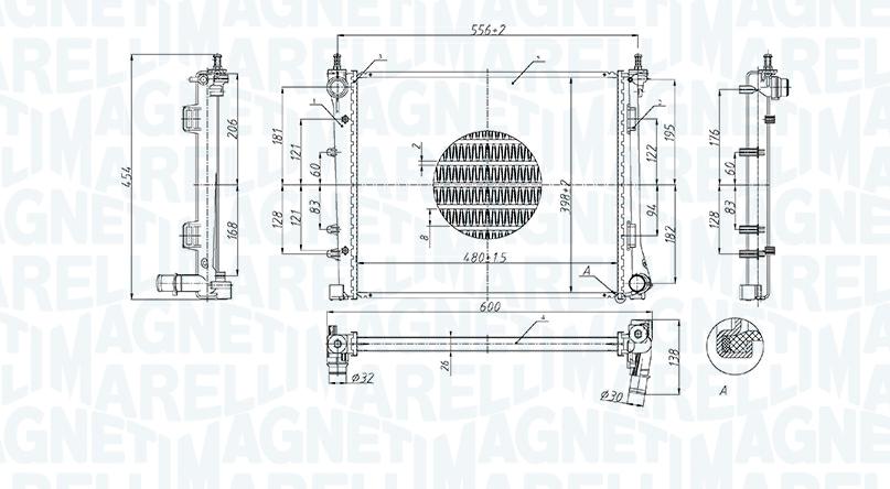 Articolo 97F0T - RADIATORE, RAFFREDDAMENTO MOTORE VW TIGUAN 2.0 T
