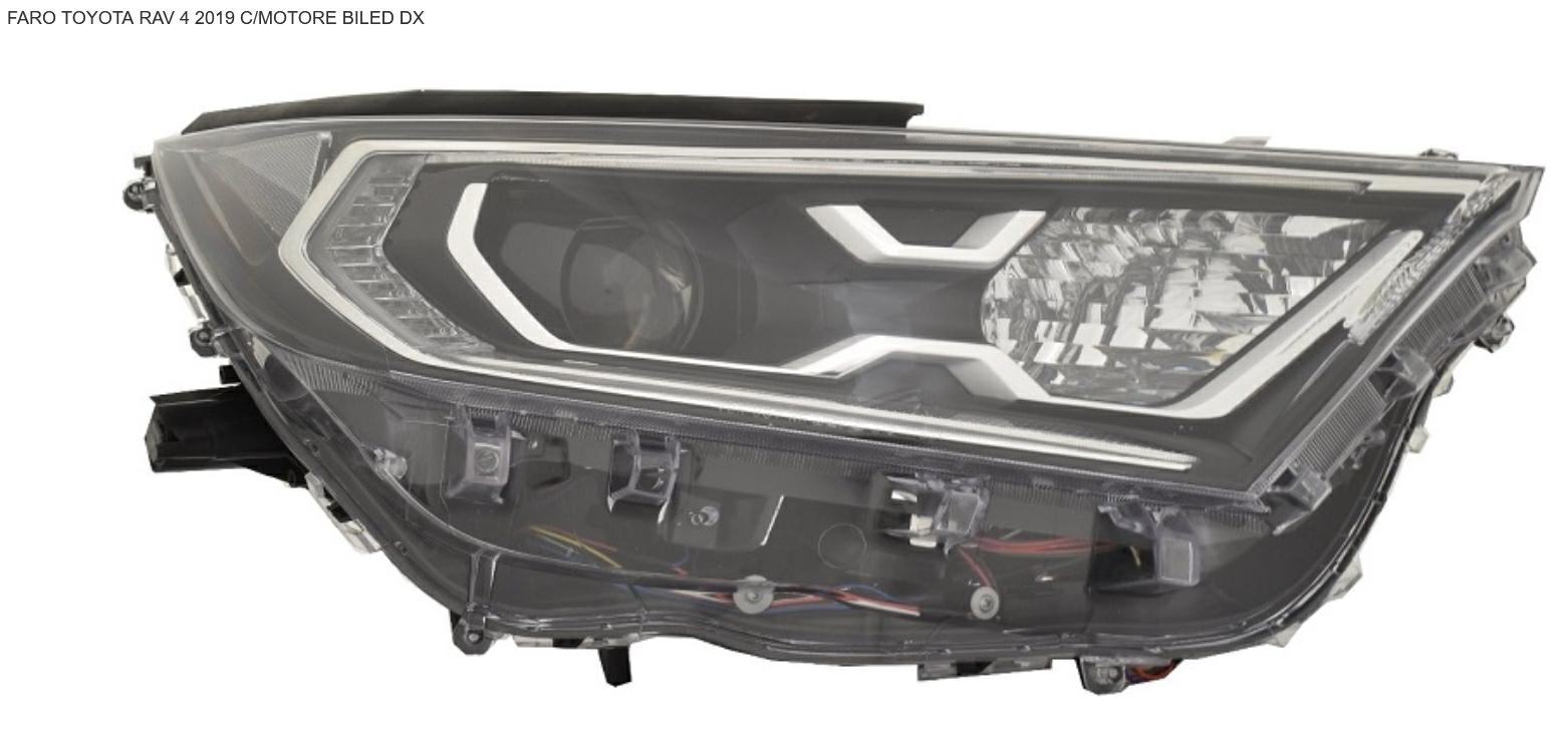 Articolo B0S23 - FARO DX C/MOTOR ELETTR BILED TOYOTA RAV 4 01/19>