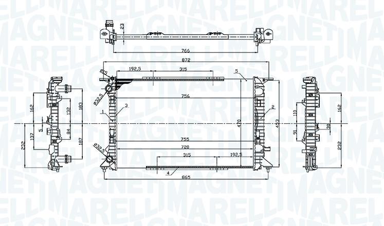 Articolo BBKCY - RADIATORE, RAFFREDDAMENTO MOTORE AUDI A4 2.0 TDI