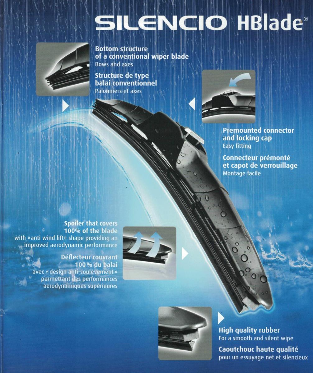 Articolo CND3R - VH132 SPAZZOLA TERGI SILENCIO HBLADE(MM 600) LATO GUIDA