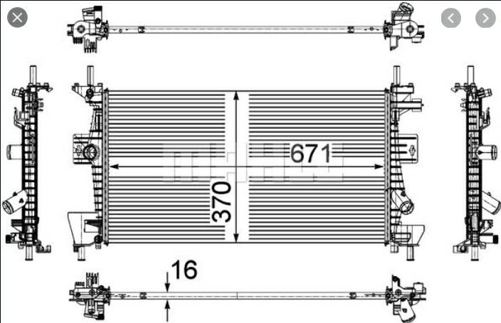 Articolo D24H8 - RADIATORE FORD FOCUS III 1.6 TI