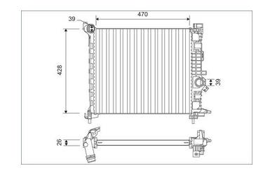 Articolo DRR7M - RADIATORE OPEL MERIVA 2010