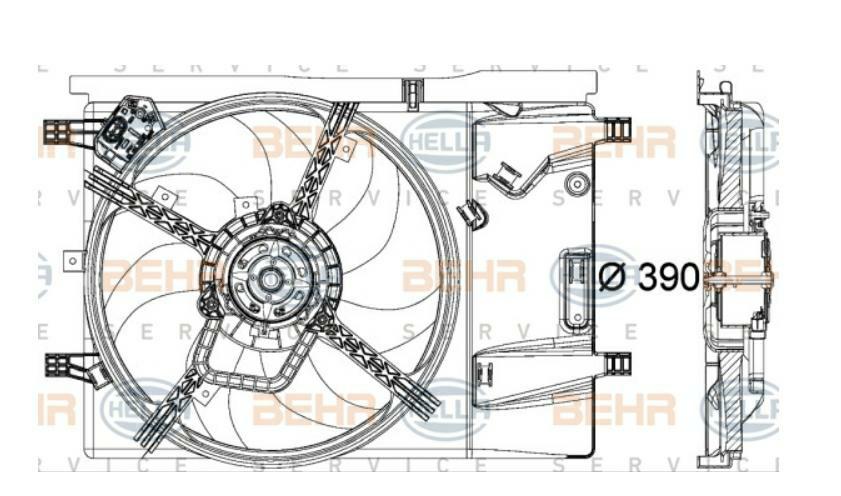 Articolo G5PYN - VENTOLA RAD FIAT FIORINO 1.4 +AC