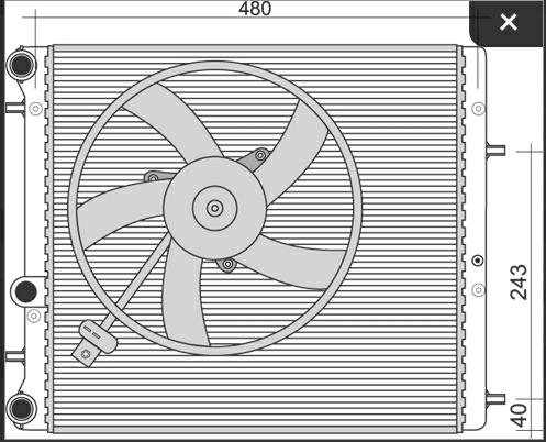 Articolo H6YMF - RADIATORE SEAT IBIZA IV1.2-1.4-1.9SDI/TDI - SKODA - VW -
