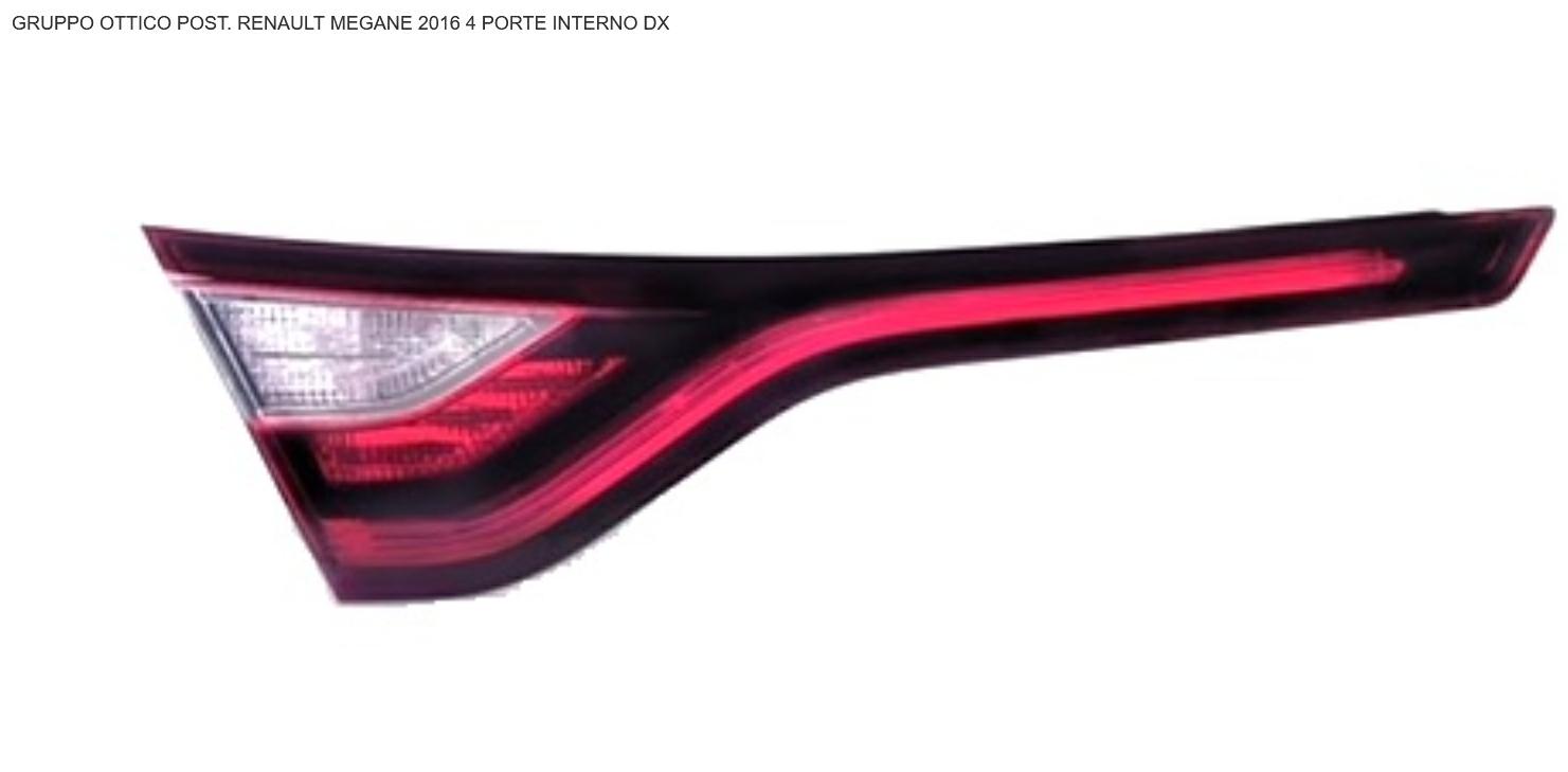 Articolo K62VB - GR OTTICO P/DX INT A LED RENAULT MEGANE 11/15> 4P