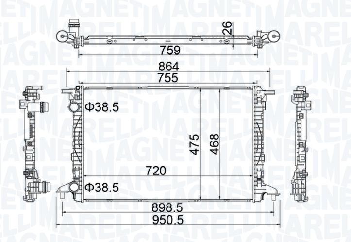 Articolo KS4CS - RADIATORE AUDI A4 (8W2 8WC B9)