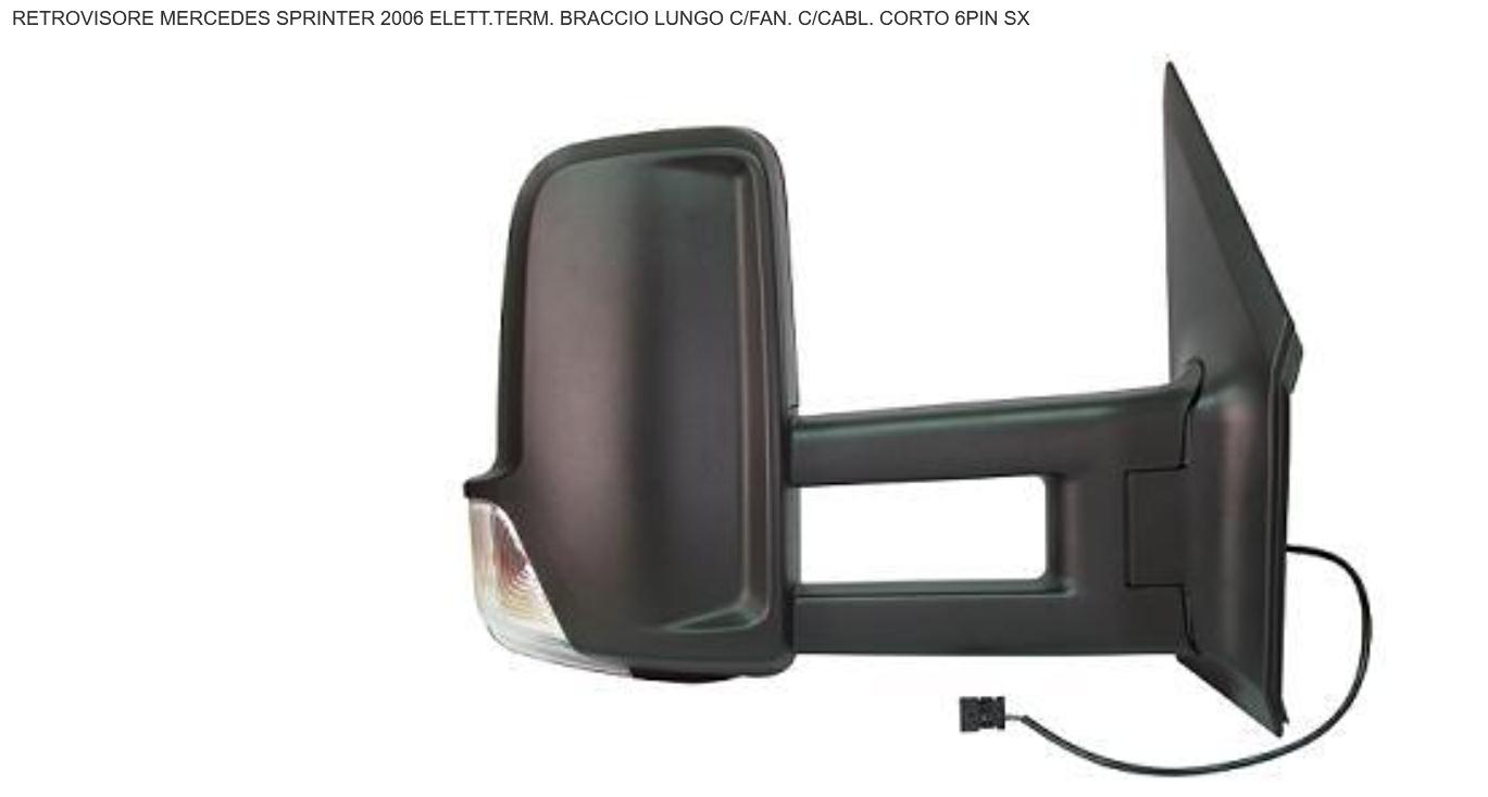 Articolo KW512 - RETR SX EL T+LUCC SPRINTER 2006-16-6 PIN BR LUNGO 25 cm CAVO COR