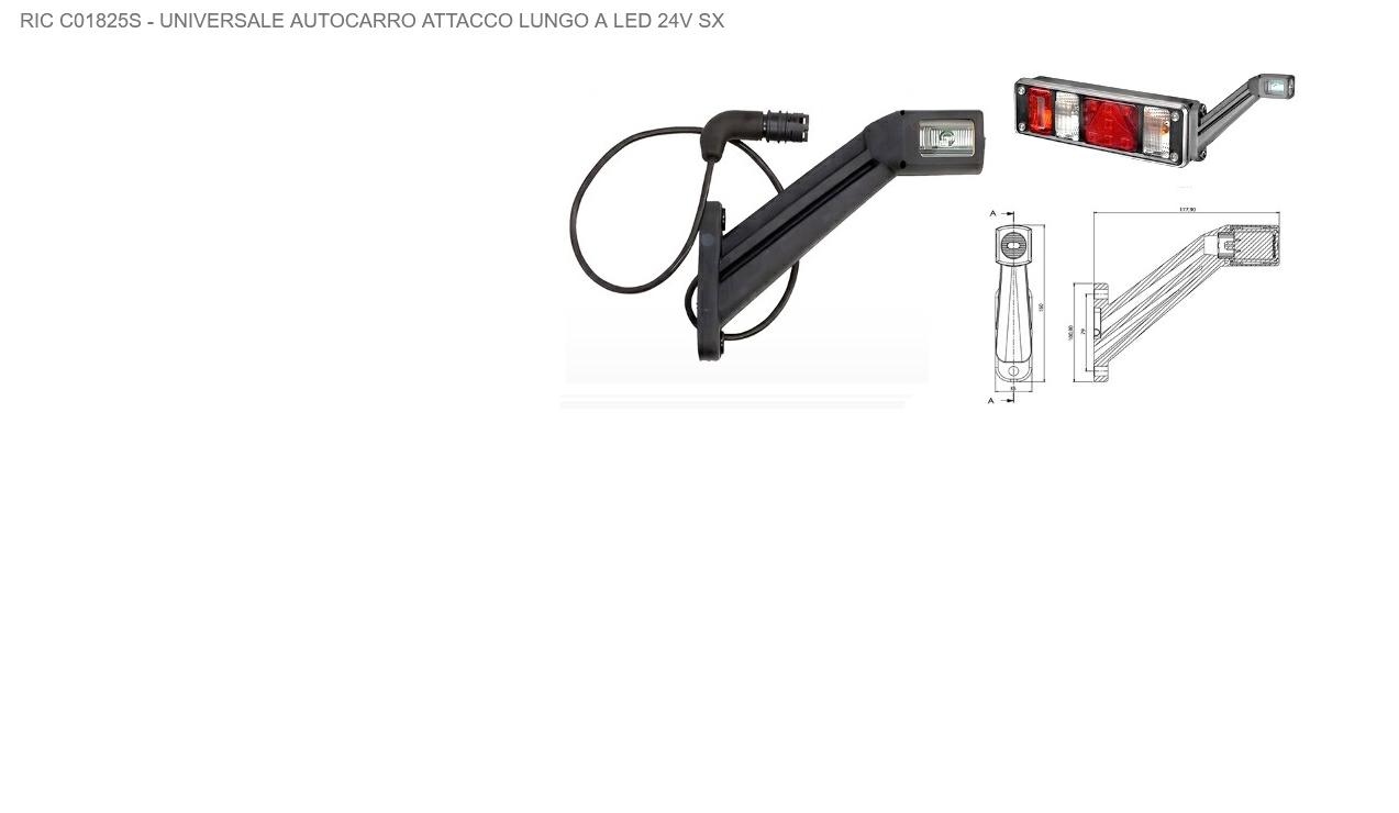 Articolo KYMFP - LUCE PERIMETRALE UNIVERS SX AUTOCARRO ATTACCO LUNGO A LED 24V
