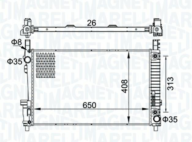 Articolo MH1ZX - RADIATORE MERCEDES CLASSE A (W169)