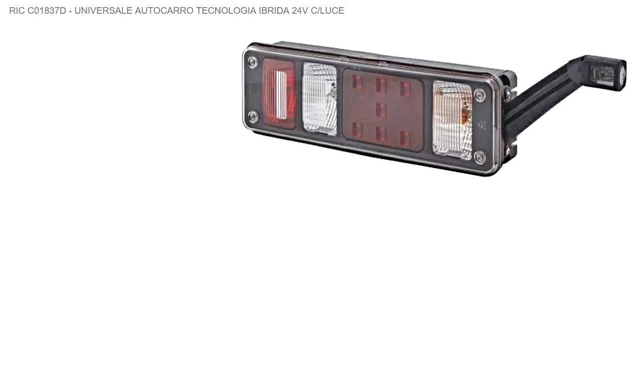 Articolo NC4QV - FANALE P/DX UNIVERSALE AUTOCARRO TECNOLOGIA IBRIDA 24V