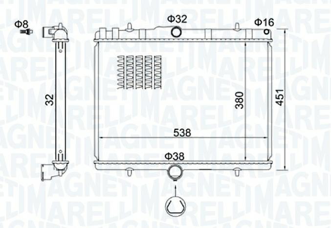 Articolo P02PB - RADIATORE CITROÃN JUMPYFURGONATO 2.0 HDI
