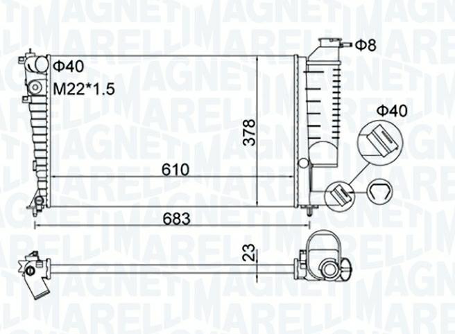 Articolo QDQZ6 - RADIATORE PEUGEOT 306  (7A, 7C, N3, N5) 1
