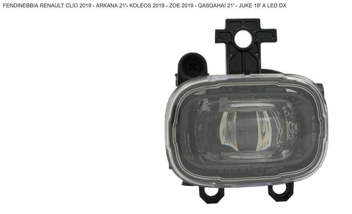 Articolo QRRW3 - FENDINEBBIA DX A LED RENAULT KOLEOS 01/17> ZOE 06/19>