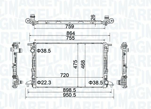Articolo RMYKK - RADIATORE AUDI A4 AVANT(8W5, B9)