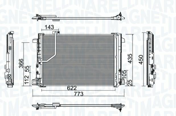 Articolo S241B - CONDENSATORE MERCEDES CLASSE C (W204)