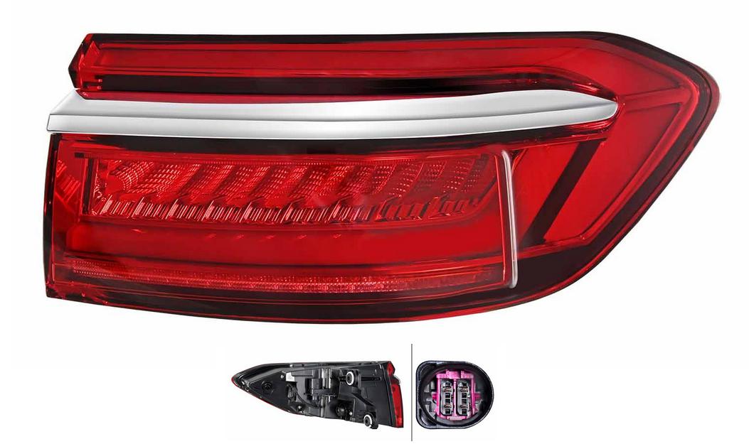 Articolo SKMG9 - FANALE POST DX A LED C/FASCIA LUM CHIARA  AUDI A8 01/17> 4PIN
