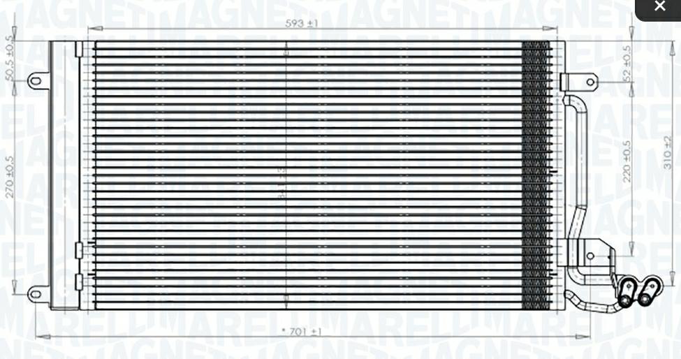 Articolo WR3SR - CONDENSATORE VW POLO (6R1, 6C1) 1.2 TSI 16V - AUDI - SEAT-SKODA