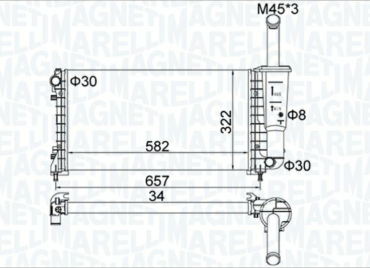 Articolo XPGG6 - RADIATORE LANCIA MUSA (350) 1.4