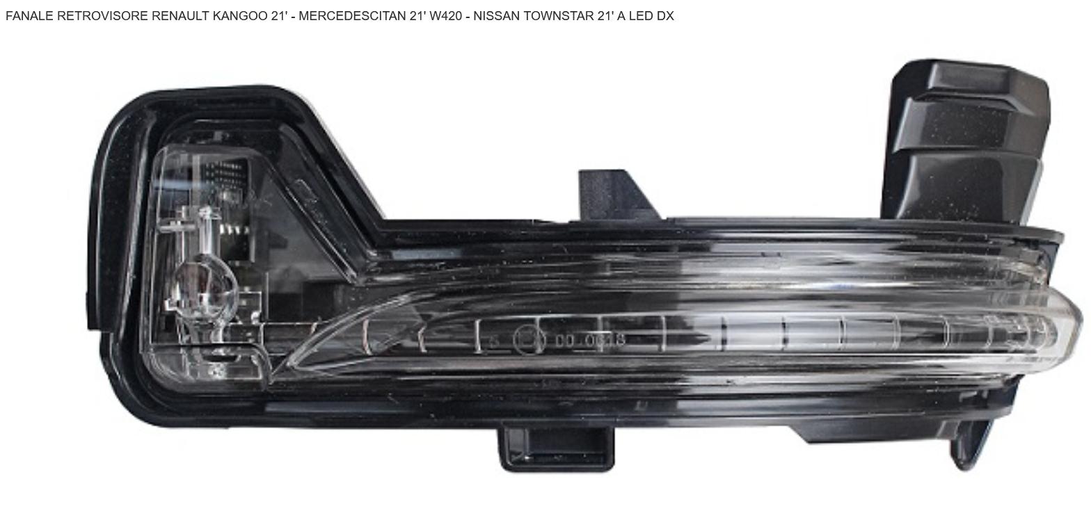 Articolo XSNSR - FANALE RETROV DX A LED REN KANGOO 01/21> NISS TOWNSTAR 01/21>