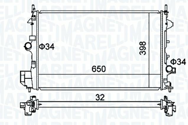 Articolo YMYVH - RADIATORE OPEL VECTRA CSTATION WAGON (Z0