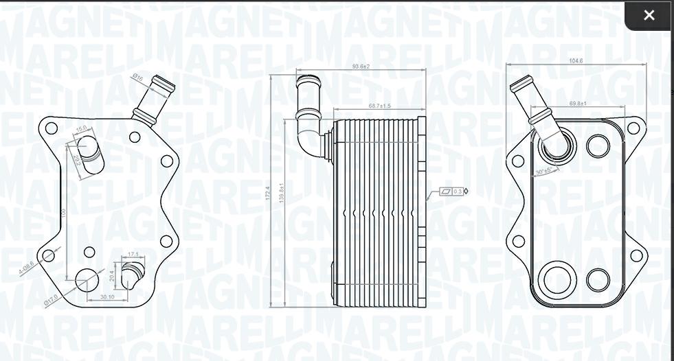 Articolo ZWRKH - RADIATORE OLIO, OLIO MOTORE AUDI A1 2.0 TFSI
