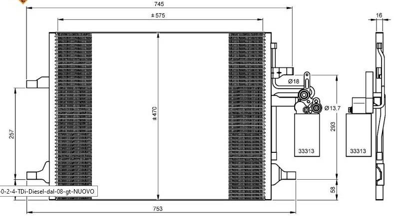 Articolo ZY1G1 - CONDENSATORE VOLVO XC60(156) D3 / D4